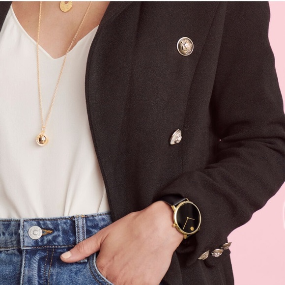 Movado watch 38 mm band smooth black leather strap - Picture 2 of 6